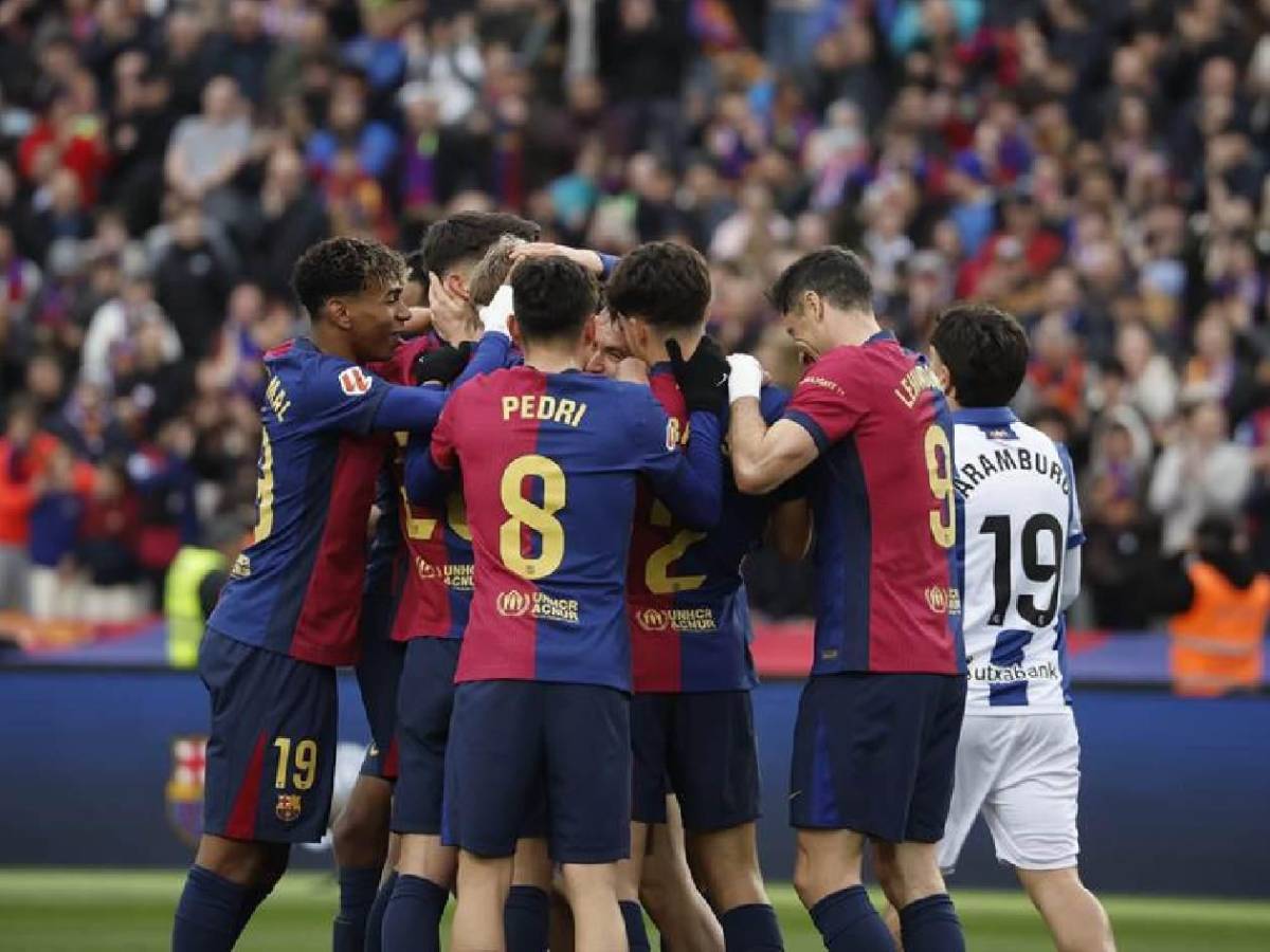 Barcelona con inesperados goleadores, récord de Lewandowski y show de Yamal