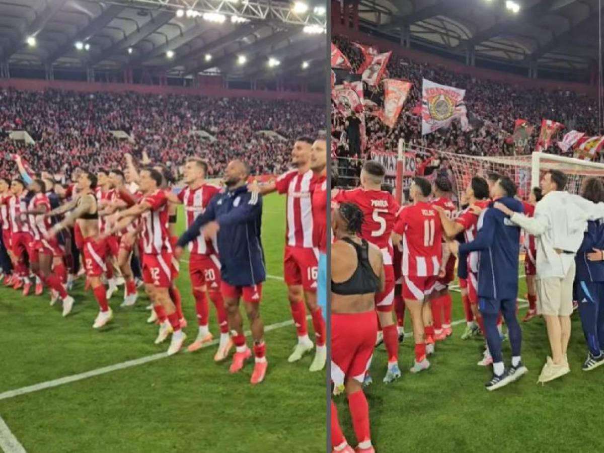 Luis Palma celebró con su esposa, locura del Olympiacos y así festejaron