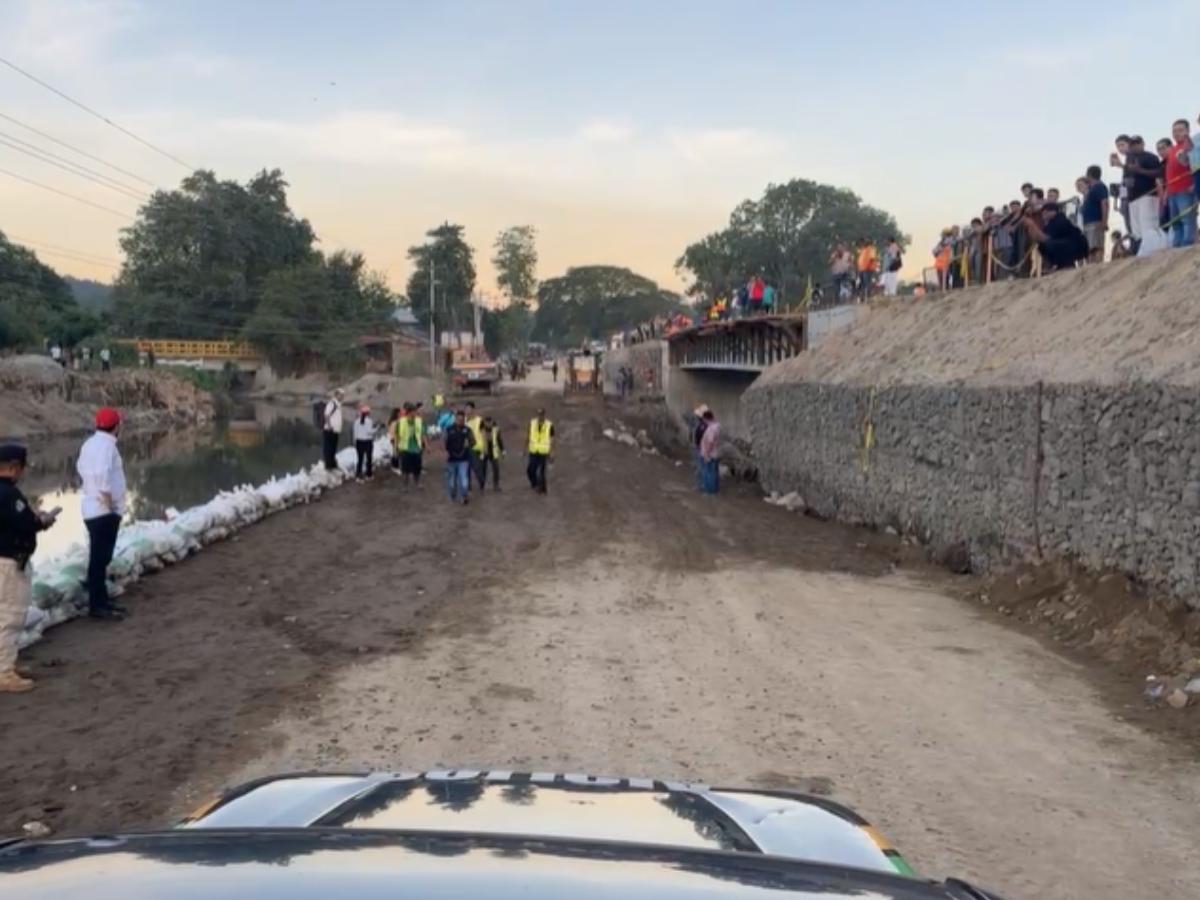 Habilitan el paso en la plancha de Cemcol en San Pedro Sula