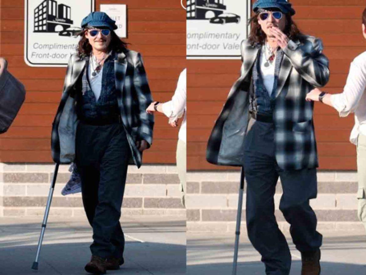 Fotografías de Johnny Depp con bastón.