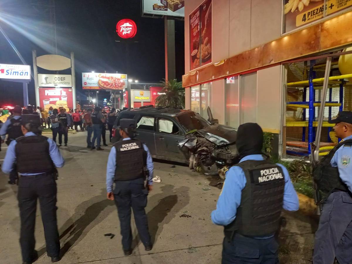 De película: la persecución que terminó en violento choque en San Pedro Sula