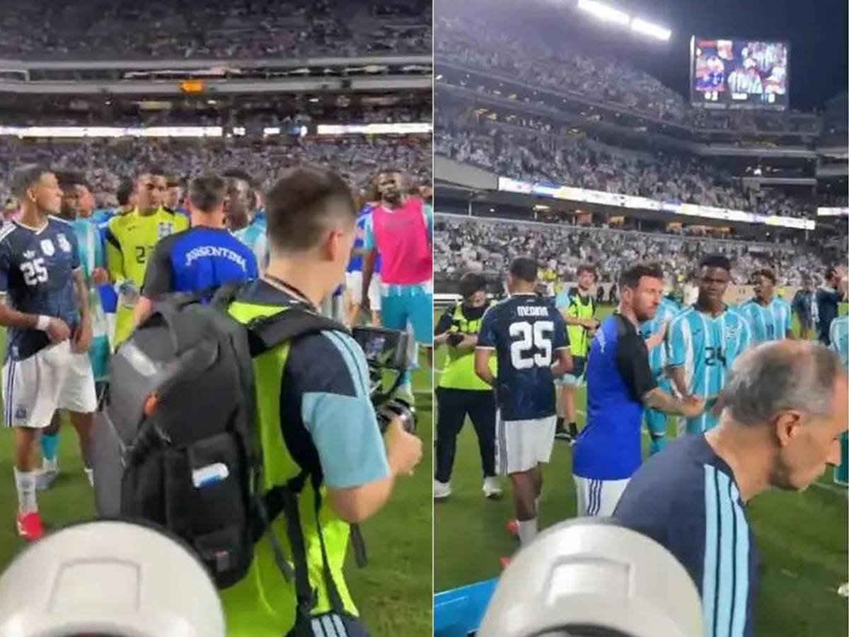 Messi sorprende tras el partido, ¿cambió camiseta? y abrazo histórico para Honduras