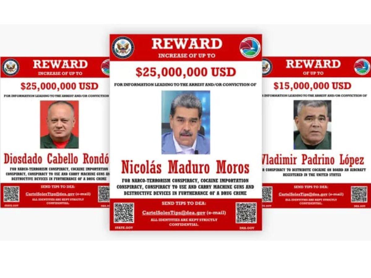 La orden de captura es para Nicolás Maduro, Diosdado Cabello y Vladimir Padrino.