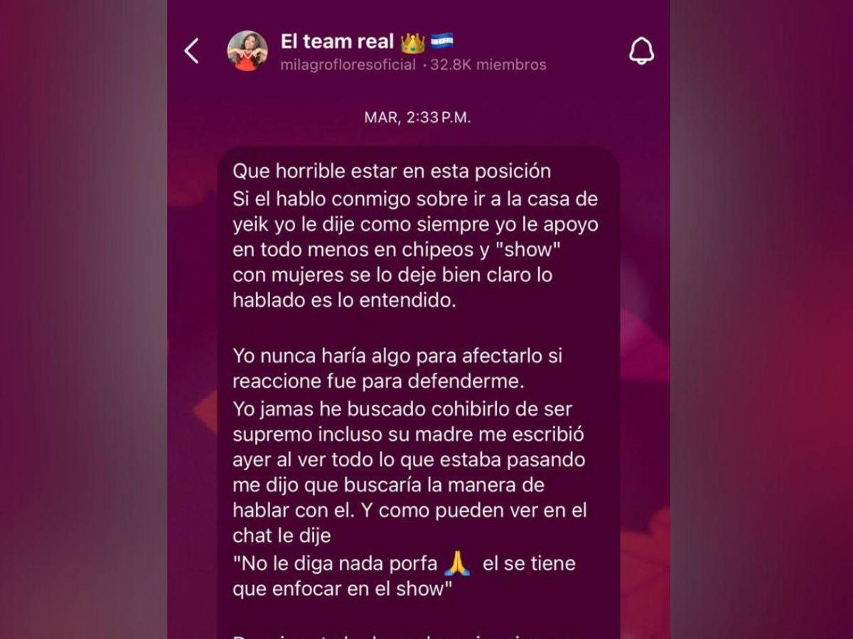 Milagro se enoja y revela el chat con la única persona que regaña a Supremo