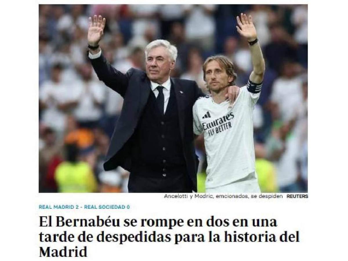 Prensa mundial se rinde a Ancelotti y Modric: revuelo tras adiós al Real Madrid