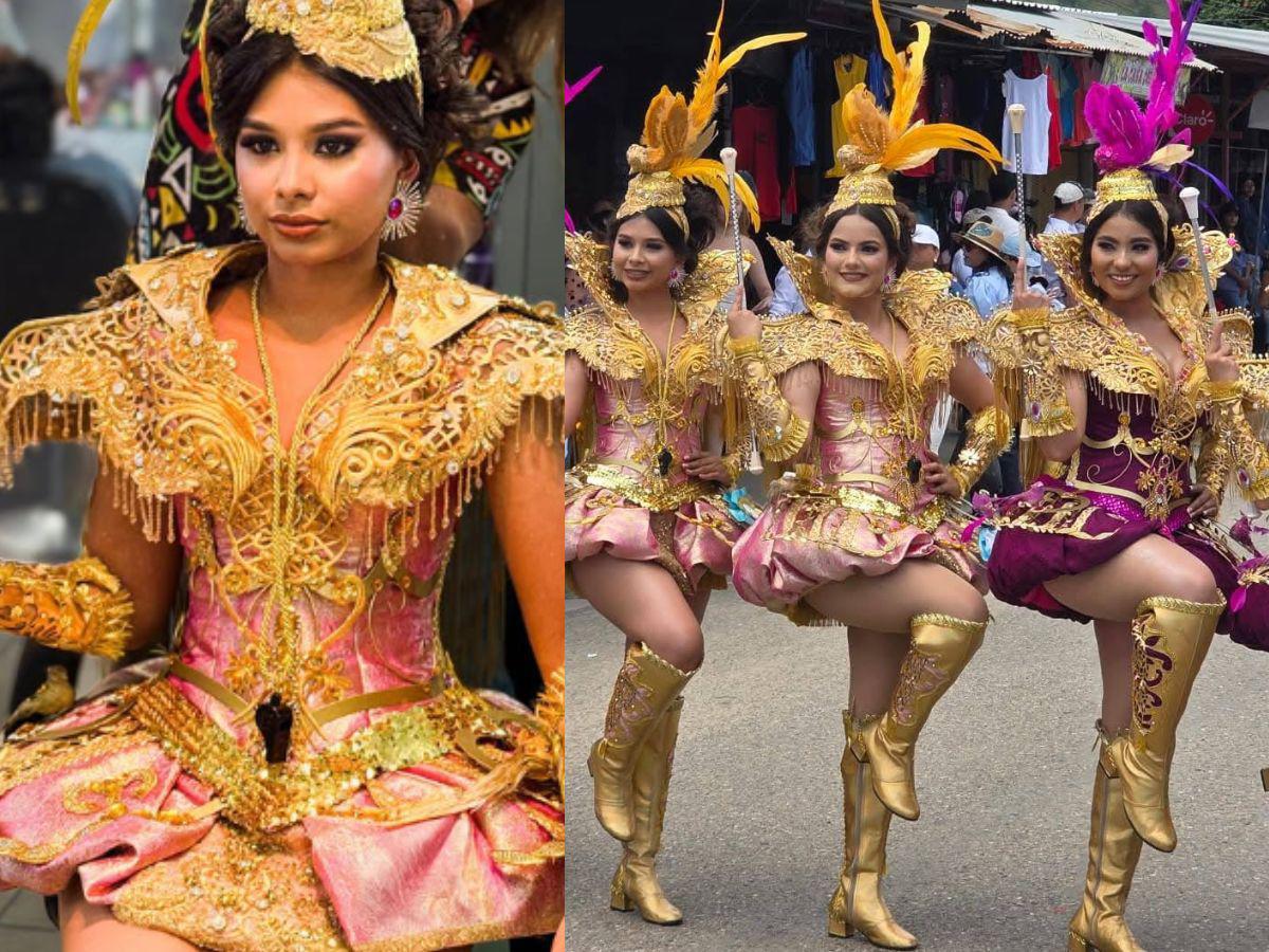 Palillonas de Danlí deslumbran con espectaculares trajes de Independencia