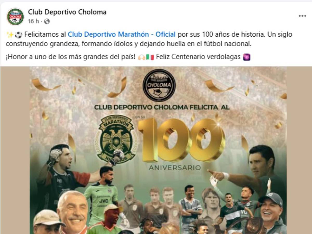Real Madrid sorprendió al Marathón por sus históricos 100 años