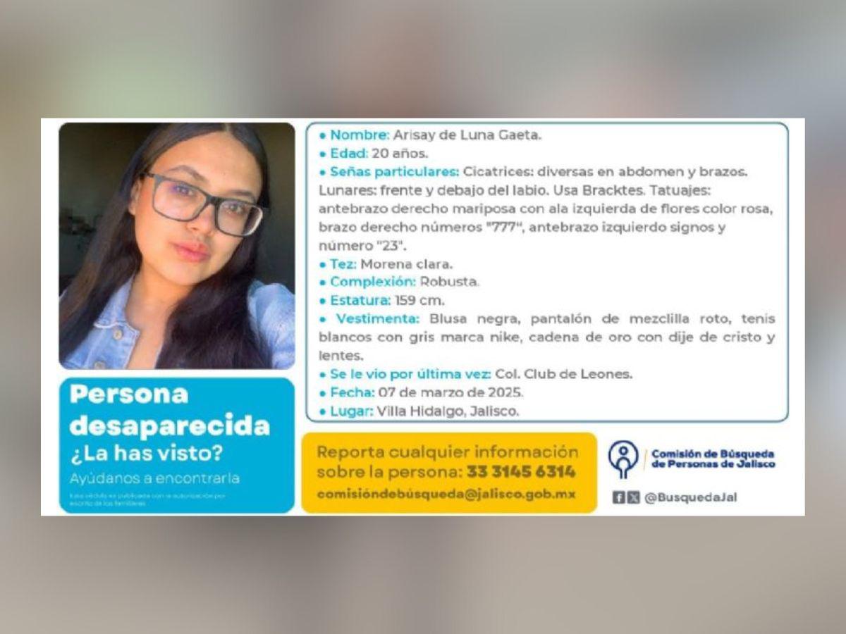 Desaparece Arisay de Luna; fue forzada por hombres a subir a camioneta negra