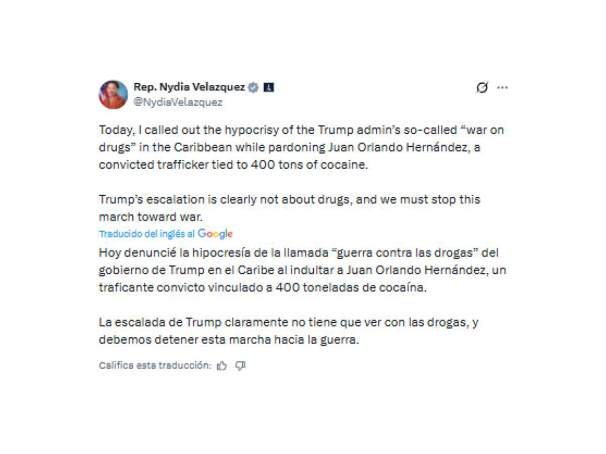 Congresistas de EEUU denuncian “la hipocresía” de Donald Trump por indulto a JOH