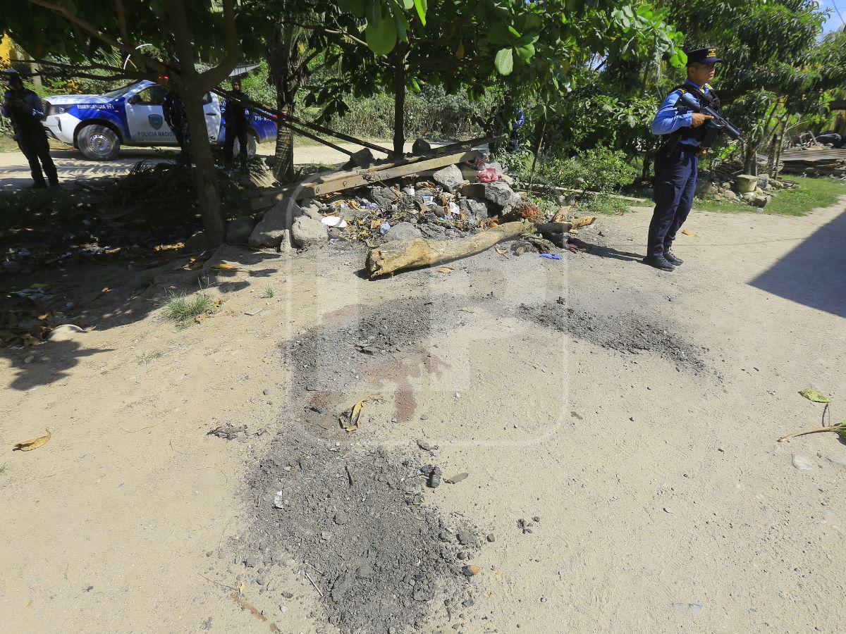 Zona cero de masacre en El Progreso: miedo y fuerte despliegue policial