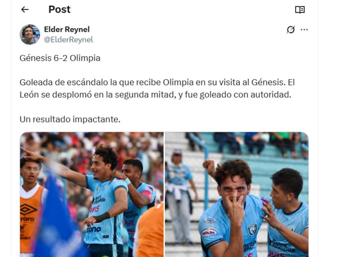 Indignación, sorpresa y señalan al culpable tras vapuleada histórica al Olimpia