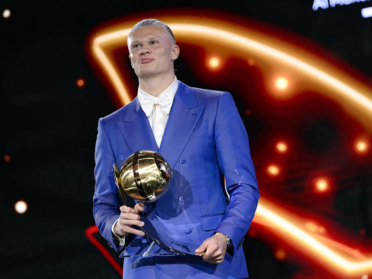 Haaland, premiado como mejor jugador del mundo en los Globe Soccer Awards