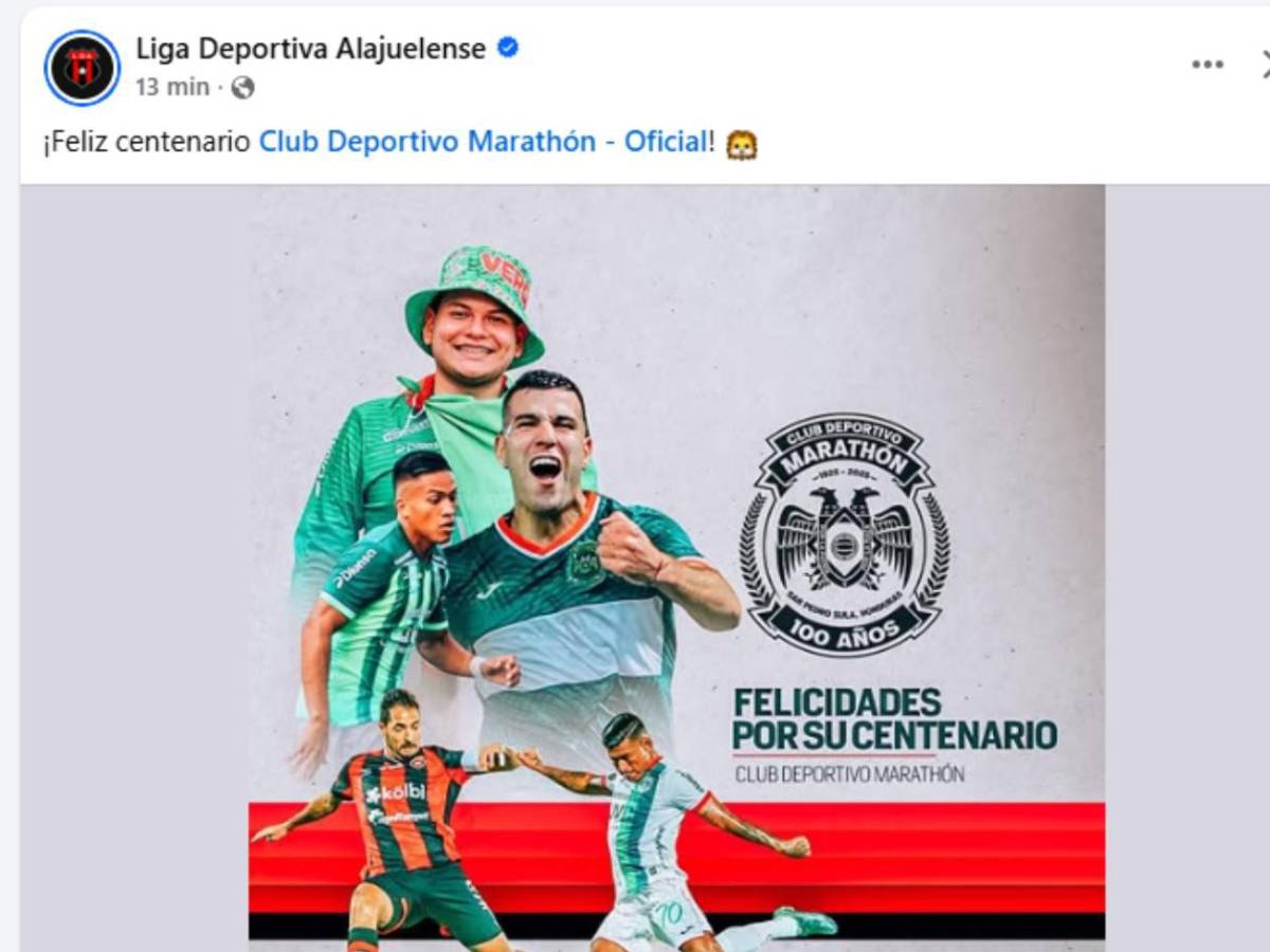 Real Madrid sorprendió al Marathón por sus históricos 100 años