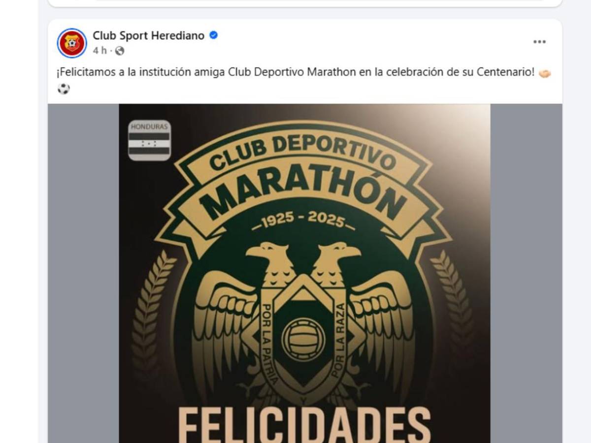 Real Madrid sorprendió al Marathón por sus históricos 100 años