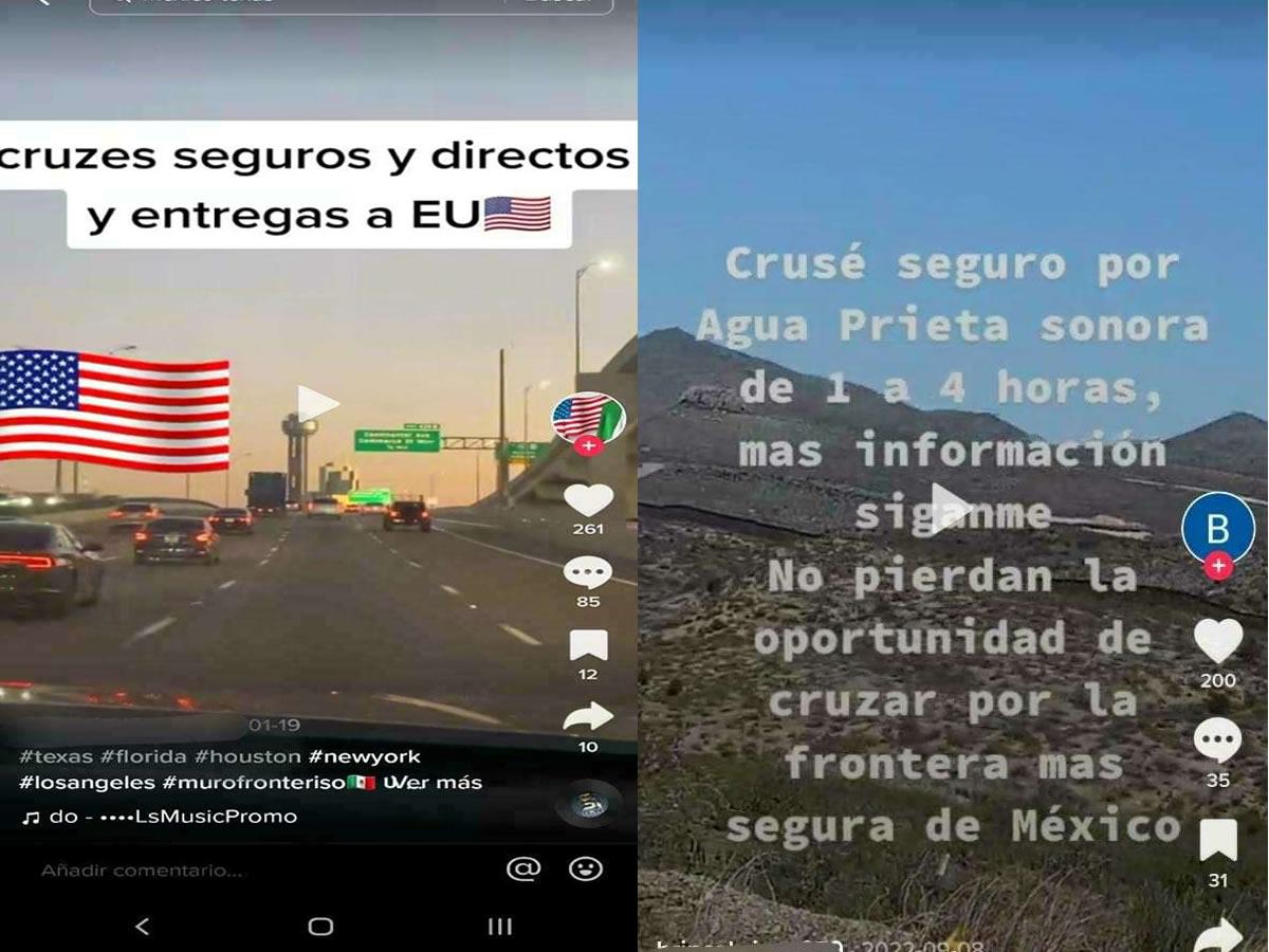 Coyotes promueven viajes a Estados Unidos por Tik Tok