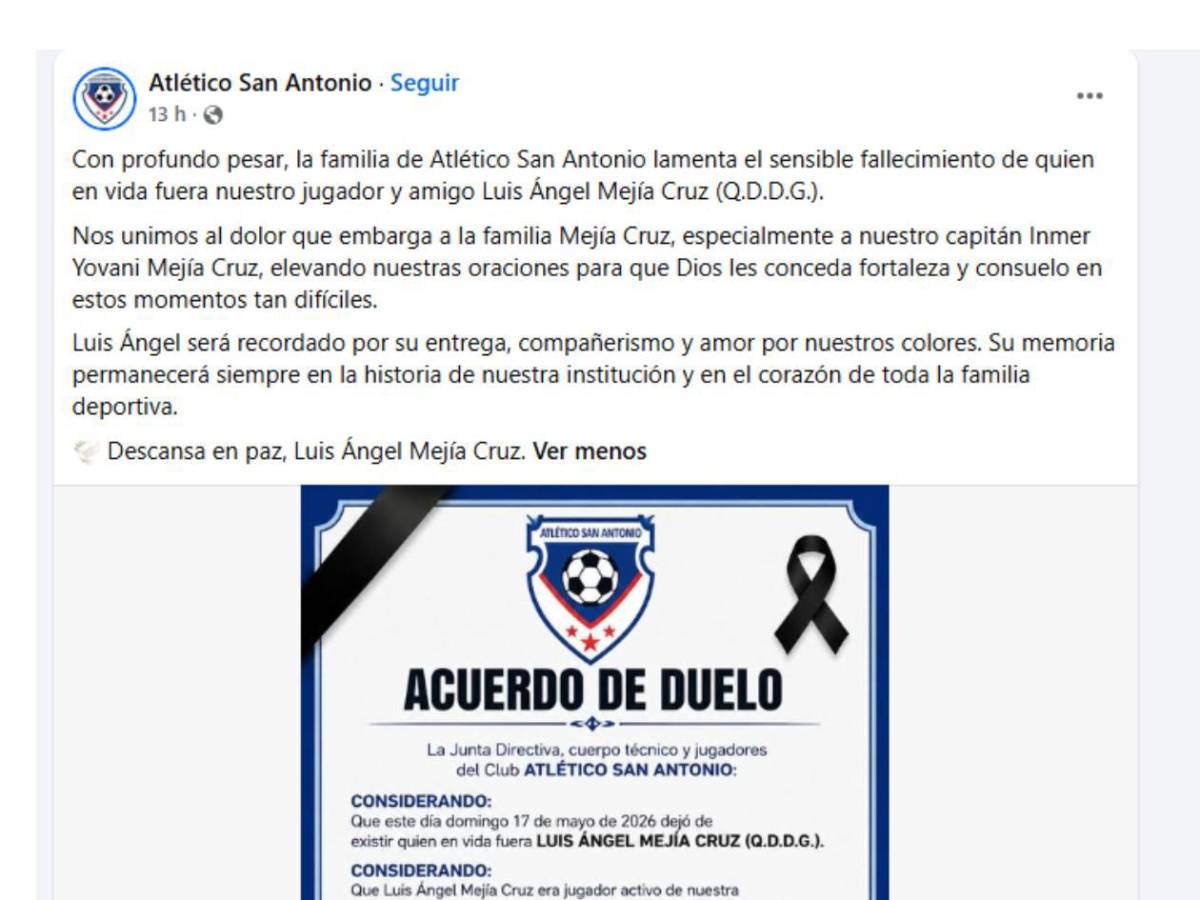 Honduras: Asesinan a futbolista horas después de ganar un campeonato