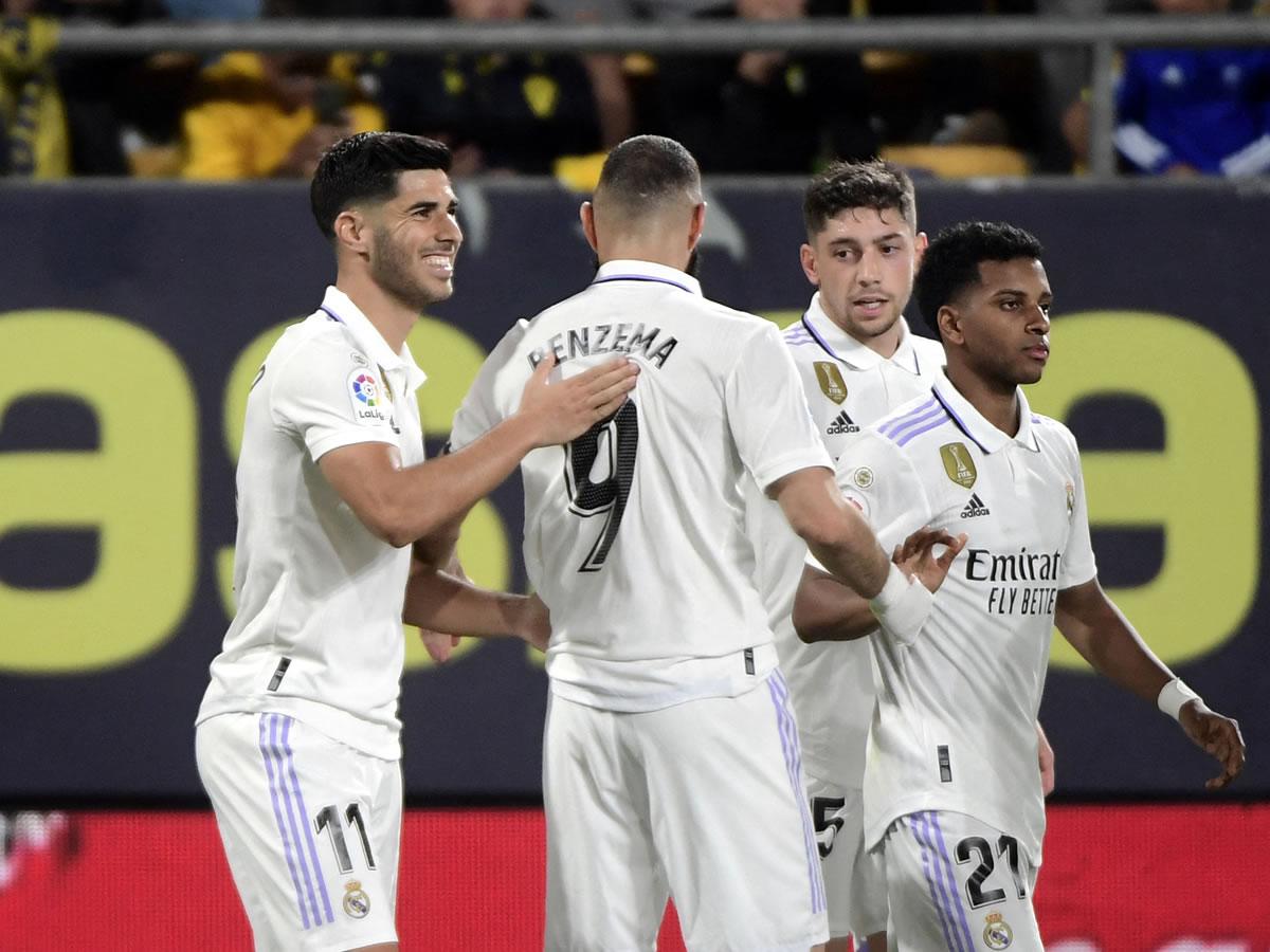 Real Madrid vence con merecimiento al Cádiz en la Liga Española