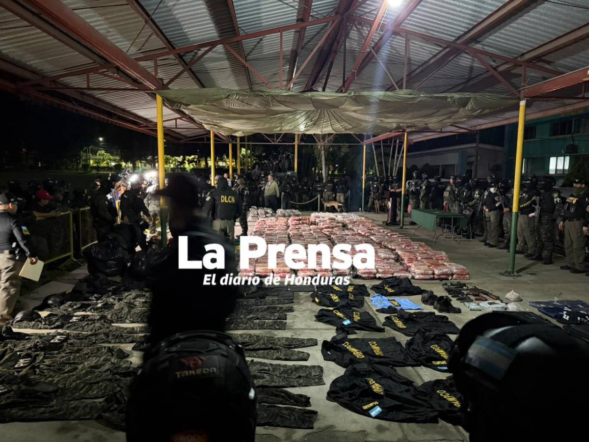 Fotos del histórico golpe a la MS: decomisan 25 millones en drogas, armas y hasta granadas