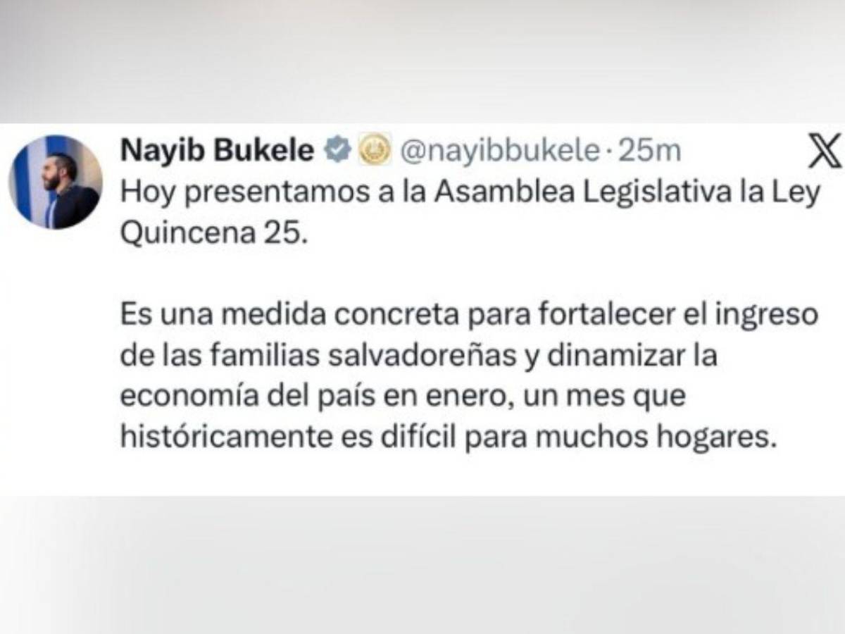 Enero con dinero extra: Así funciona la llamada Quincena 25 en El Salvador