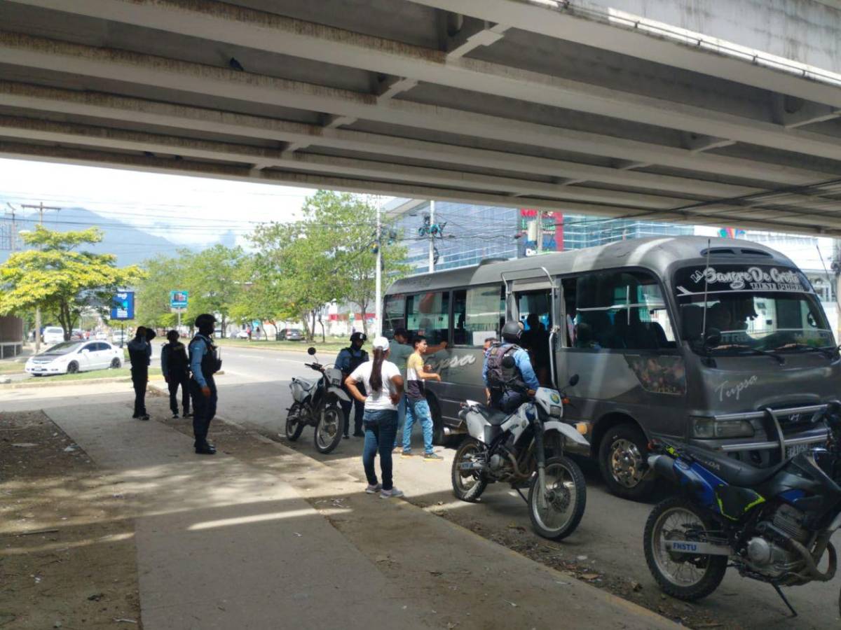 Zonas de control policial en San Pedro Sula durante el Feriado Morazánico