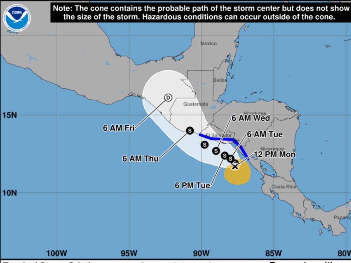 ¿Qué muestran los mapas sobre la tormenta tropical Cristina?