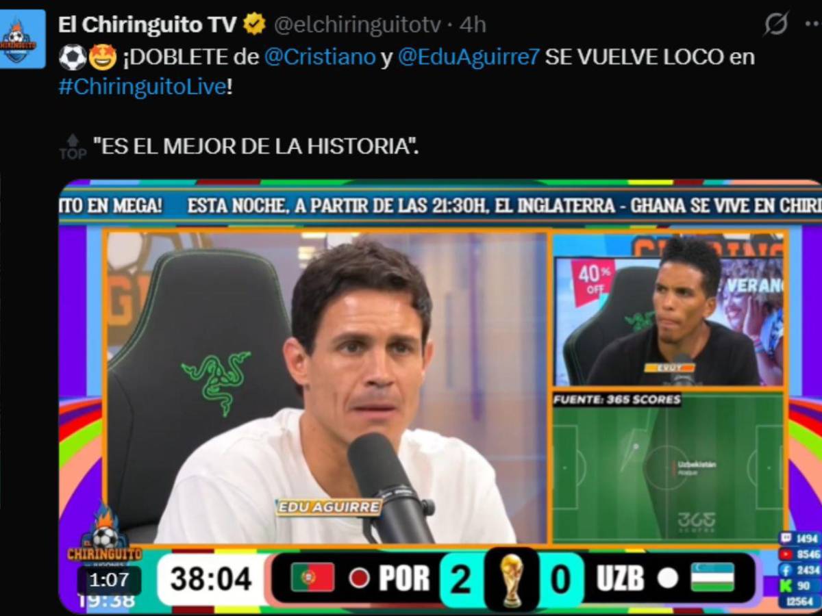Se rinden a Cristiano, Edu Aguirre sorprende y encienden el debate: Es el mejor
