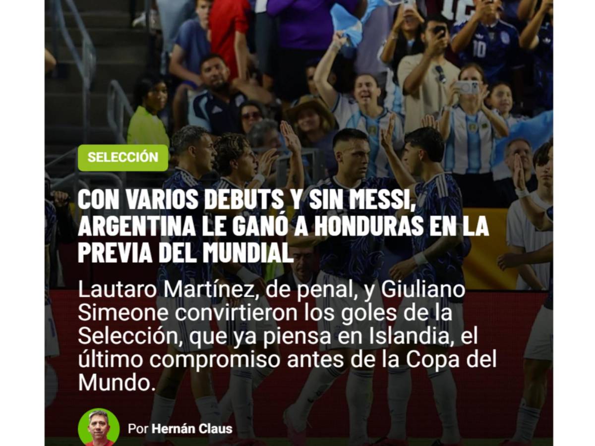 Argentina - Honduras: Indignación, señalan a jugador de la H y curioso blooper