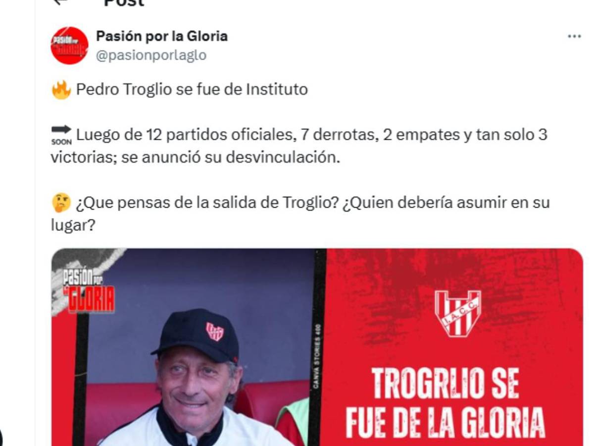 Señalan al culpable del despido de Pedro Troglio, ¿vuelve a Honduras?