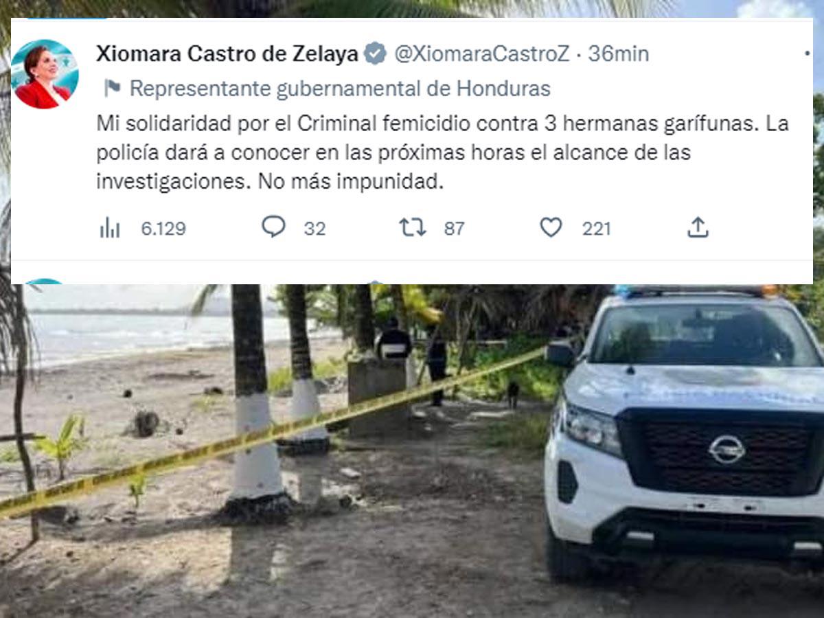 Xiomara Castro se solidariza por muerte de tres mujeres