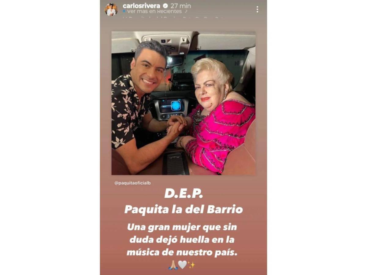Famosos lloran por la muerte de Paquita la del Barrio