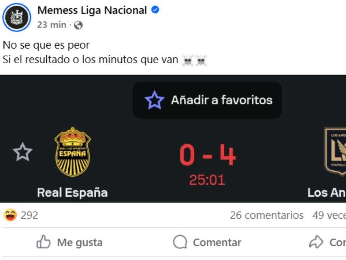 Humillación viral: memes contra Real España por goleada ante LAFC