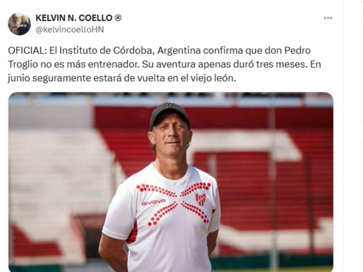 Señalan al culpable del despido de Pedro Troglio, ¿vuelve a Honduras?