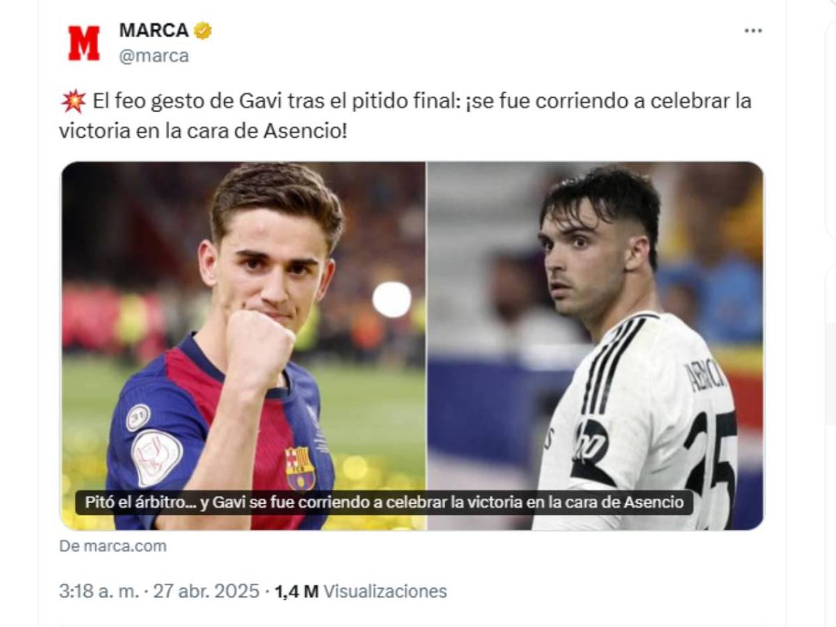 Copa del Rey: Indignación tras descubrir lo que Gavi hizo con Asencio