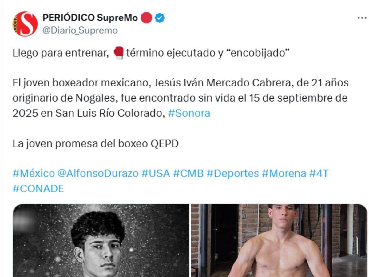 Llegó a entrenar y terminó asesinado: Conmoción por muerte de mexicano Jesús Mercado