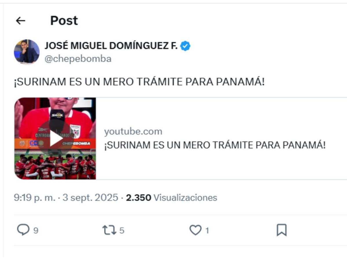 Panamá recibe burlas tras tropiezo en eliminatorias: Chepe Bomba se enfada