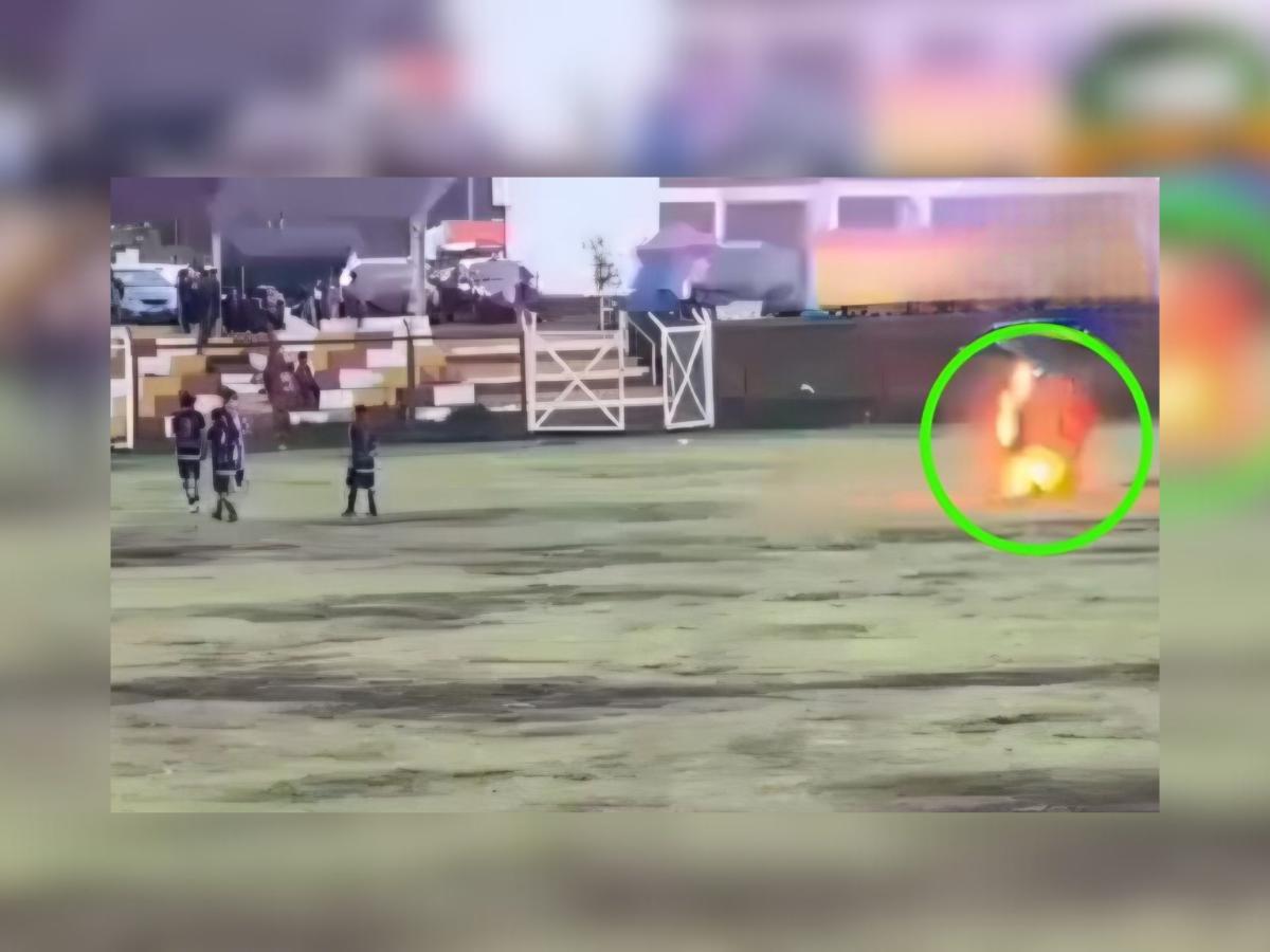 Captura de pantalla del vídeo que muestra los minutos exactos del incidente.