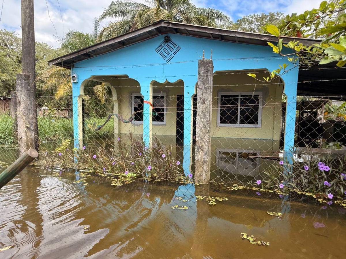 Así lucen las zonas inundadas por el aumento del nivel del Lago de Yojoa