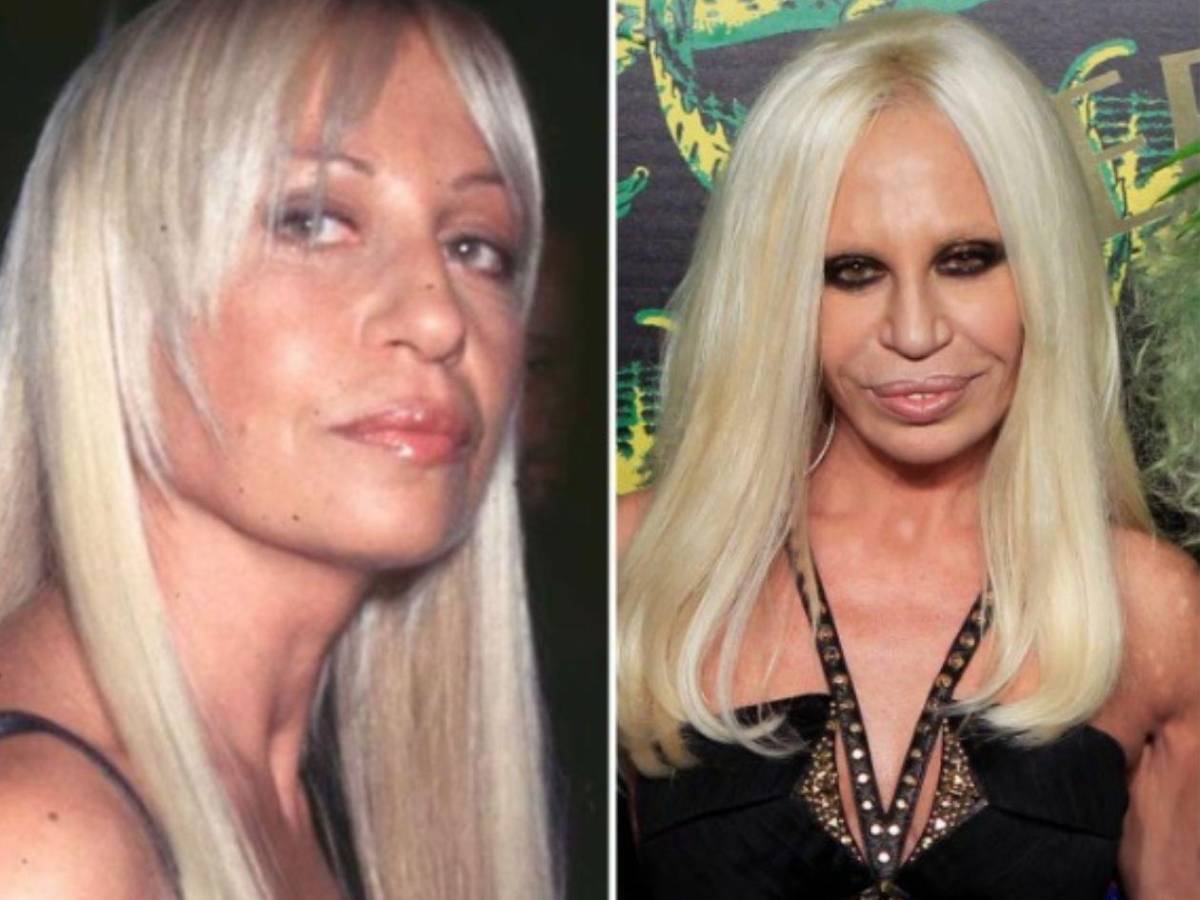 Antes y después de Donatella Versace: así es el cambio físico de la diseñadora de modas