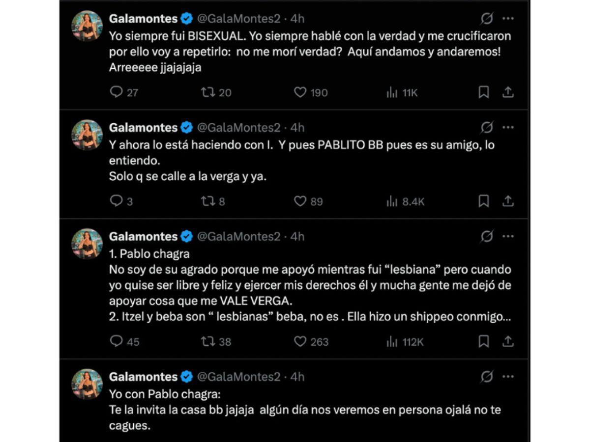 Gala Montes y Pablo Chagra protagonizan pleitazo en redes sociales