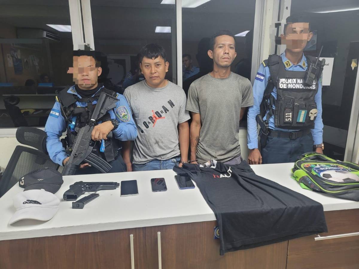 Caen dos presuntos asaltantes en San Pedro Sula