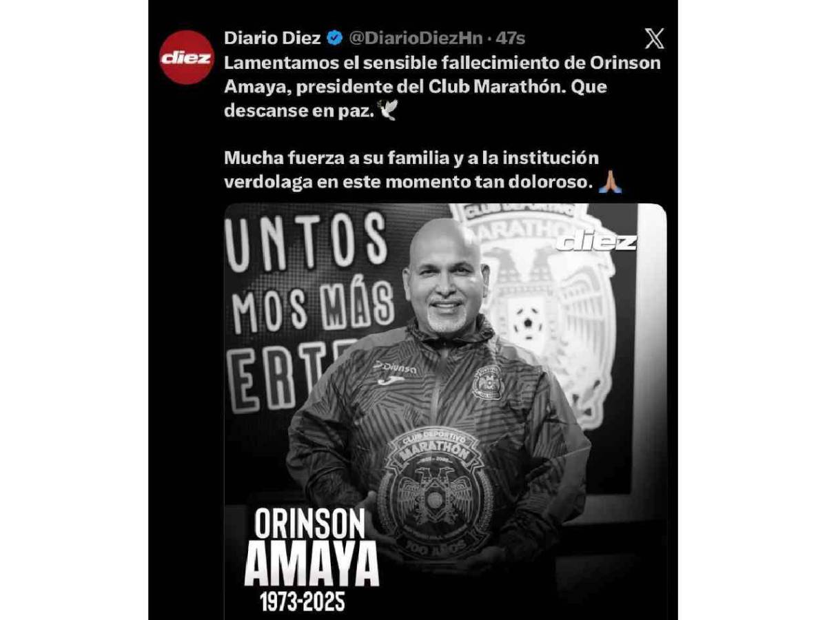 Consternación en Honduras por muerte de Orinson Amaya y hacen petición