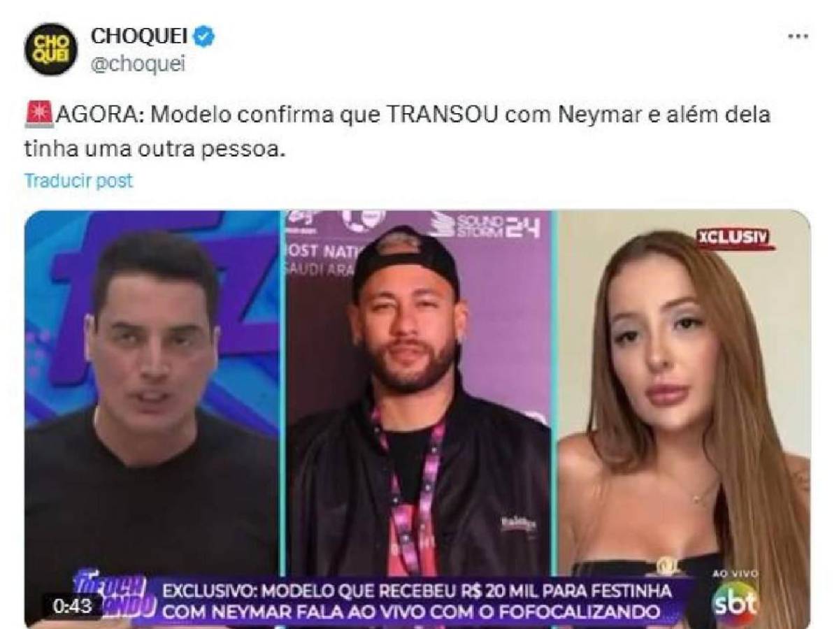Neymar en nuevo escándalo: le destapan encuentro íntimo con otra modelo