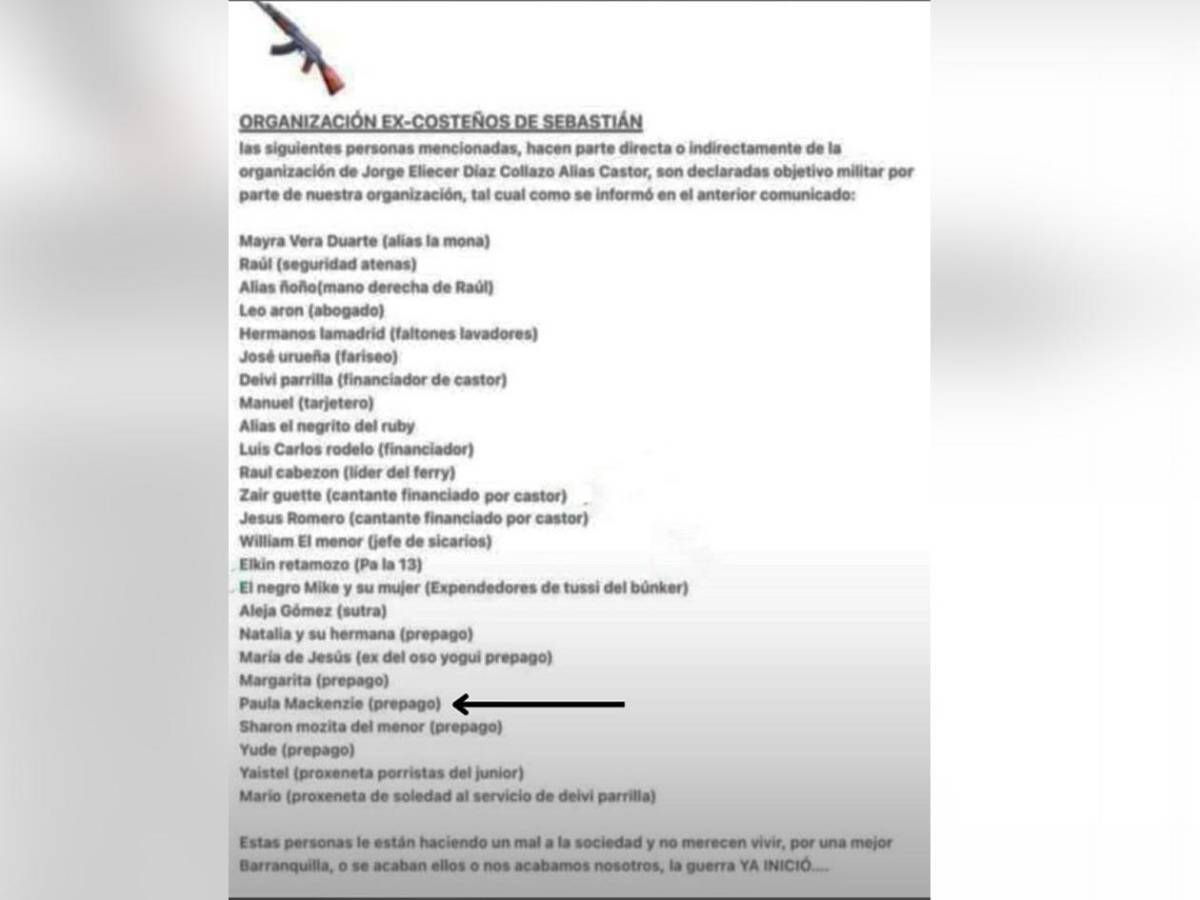 Hija de futbolista huye por amenazas de muerte y tras sonado asesinato