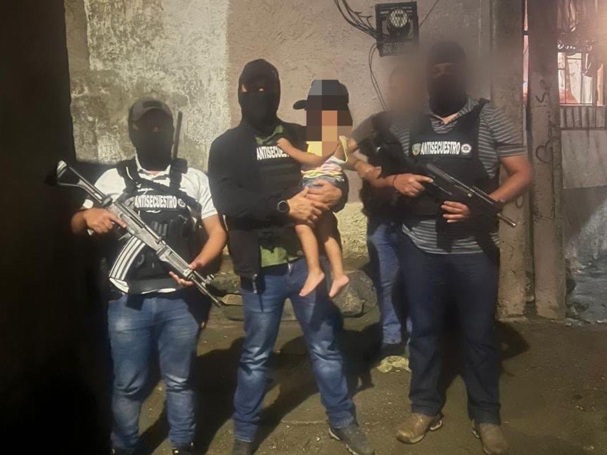 Rescatan a niña de 4 años que había sido secuestrada; capturan a secuestradores en Choloma