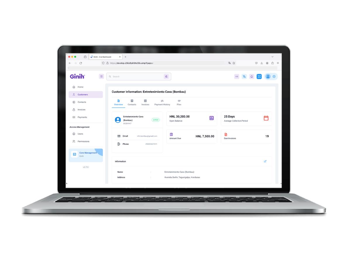 Ginih desarrolla un tablero con todas las funcionalidades necesarias para que la empresa pueda automatizar la cuenta por cobrar y pagar.