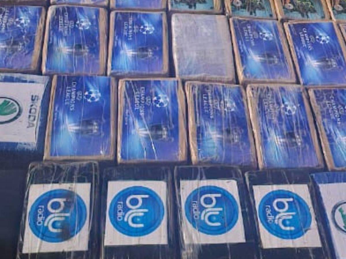 Capturan a hondureños por transportar droga con escudo de la UEFA Champions League