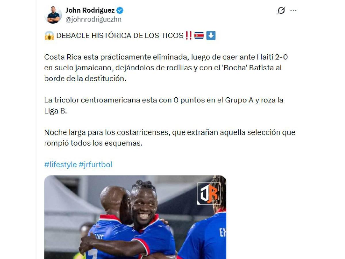 Costa Rica vuelve a quedar en ridículo y apunta al descenso: señalan a Honduras