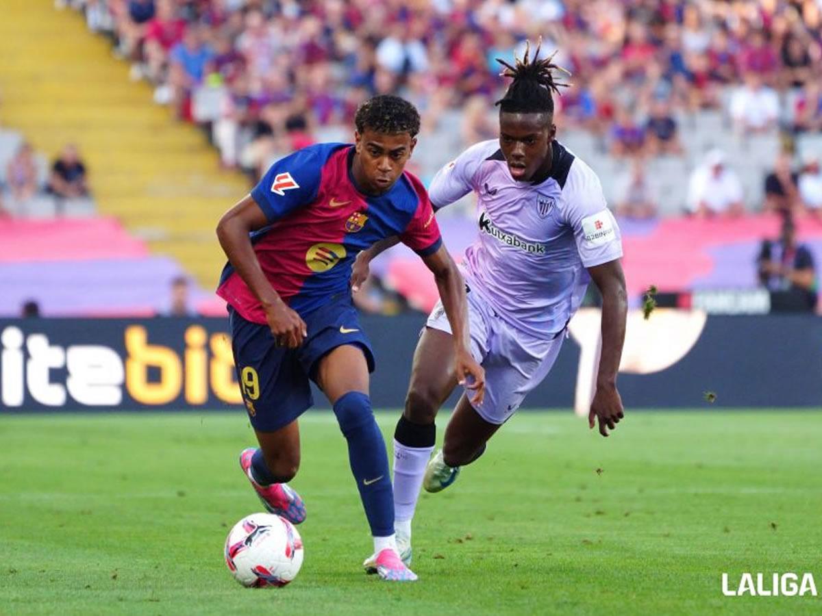 Lamine Yamal le ganó el duelo a su amigo Nico Williams, quien sonó mucho para llegar al Barcelona este verano.