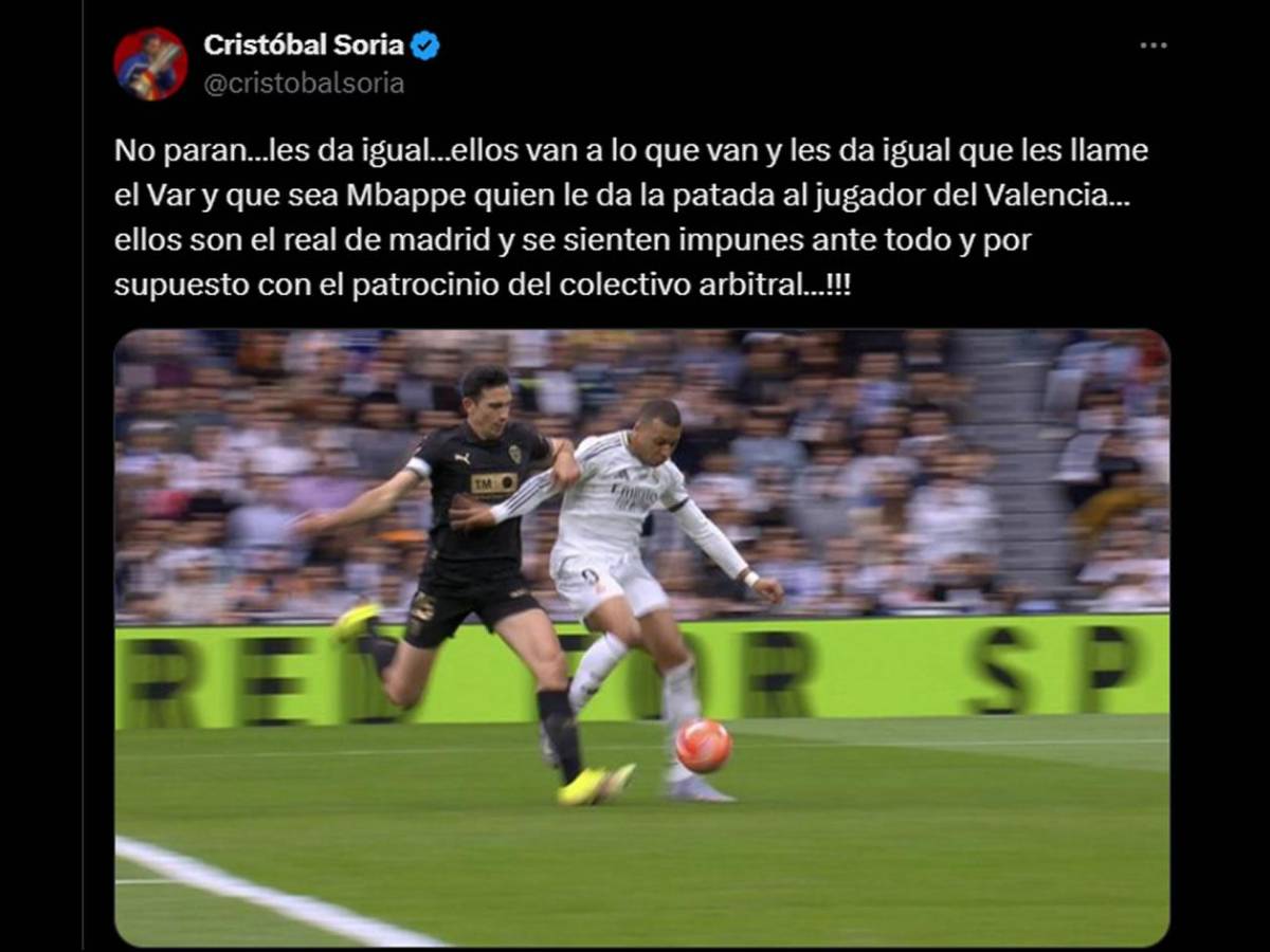 Real Madrid recibe 'regalo' arbitral, Vinicius señalado y enfado de Mbappé