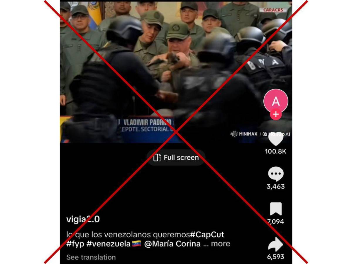 <p>Captura de pantalla a una publicación de TikTok hecha el 9 de enero de 2025.</p>